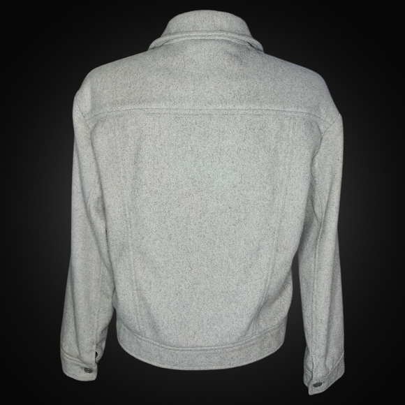 GAP Light Gray Wool-Blend Button Jacket - XSmall - Picture 4 of 7